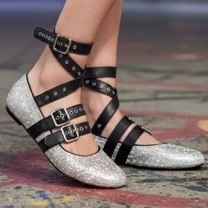 Dolls Kill Sugar Thrillz PETTY PRINCESS BLING FLATS Size 7